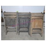 (11) Vtg Wooden Folding Chairs