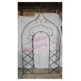 Vtg Arch Trellis Wrought Iron