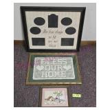 Framed Cross Stitch, Crochet & Pic Frame