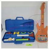 1980s Guitar and Horn Set