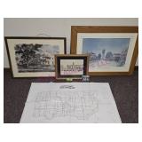 Local Building Paintings, Maps