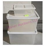 (3) Sterilite Clear Totes