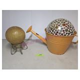 Ball & Watering Can Garden Decor