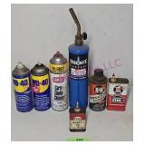Torch, WD-40, Oil, Carb & Choke Cleaner