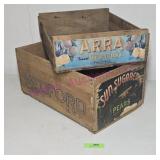 (2) Wooden Fruit Crates
