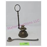 Vtg Candle Stick & Snuffer