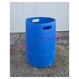 Blue Plastic Barrel