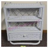 Wicker Wall Shelf Cabinet