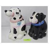 (2) Dog Cookie Jars