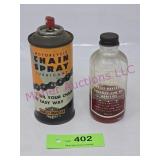 Vtg Harley Davidson Chain Spray & Additive