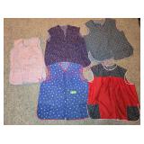 (5) Vtg Smock Snap Vest Aprons