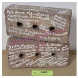(2) Grand Mound School Bricks 1995