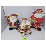 (3) Santa Cookie Jars