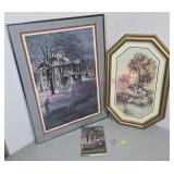 Christmas in Iowa Book, (2) Horse Prints/Paintings