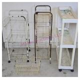 (3) Rolling 3-Tier Organizers