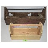 (2) Wooden Toolboxes