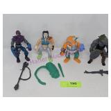 (4) TMNT 1980s Rocksteady, Foot Soldier, Tricerato