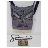 Vtg Beaded Purse & Elephant Crossbody