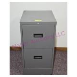 Grey (2) Drawer Filing Cabinet