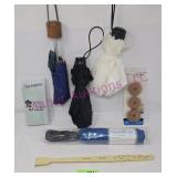 Umbrellas, Poncho, Back Scratcher, Cedar Rings