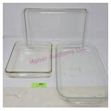 (3) Pyrex Glass Baking Dishes