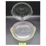 (3) Pyrex Pie Plates Scalloped Edge