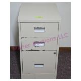 Tan (3) Drawer Filing Cabinet