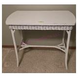 White Wicker Table