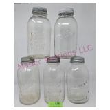 (5) Half Gallon Mason Jars Ball & Kerr