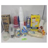 Cups, Straws, Vtg Dixie Cups