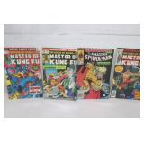 LOT OF 4 VINTAGE COMIC BOOK : MASTER OF KUNG FU...