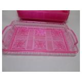 LOT NEW SMALL PINK PLASTIC SERVING TRAYS