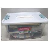 SMALL CONTAINER FULL WITH VARIOUS NEW ITEMS