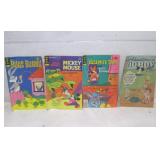 LOT OF 4 VINTAGE COMIC BOOKS : WALT DISNEY, BUGS B