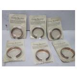 LOT OF 6 NEW COPPER BRACELET