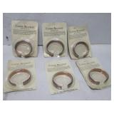 LOT OF 6 NEW COPPER BRACELET