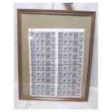 FRAMED UNCUT PRINCESS DIANA STAMP SHEETS