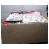LARGE BOX OF MOSTLY NEW CRAFT, GIFT, STATIONARY ..