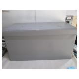 GUC FAUX LEATHER STORAGE OTTOMAN