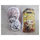 LOT 2 NEW ANIME CHARACTER PLUSH PILLOWS