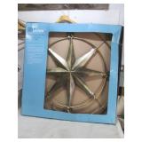 LARGE 31.5' DIAMETER METAL COMPASS WALL ART