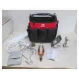 HUSKY TOOL BAG WITH VARIOUS ITEMS