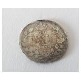 1928 CANADIAN SILVER 10 CENTS COIN