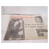 VINTAGE TORONTO STAR JOHN LENNON ARTICLE