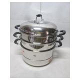 3 TIER STAINLESS STEEL STEAER POT