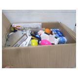 BOX OF MOST NEW PARTY SUPPLY, CRAFT, DECOR, ETC