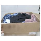 BOX LOT ASSORTED LADIES CLOTHES MOST NEW NO TAG