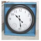 NEW 24'  LARGE WALL CLOCK WITH TEMPERATURE