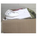 BOX LOT MOSTLY NEW ASSORTED CLOTHES