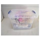 CONTAINER FULL WITH VARIOUS ANIME STUFFIES, BLIND